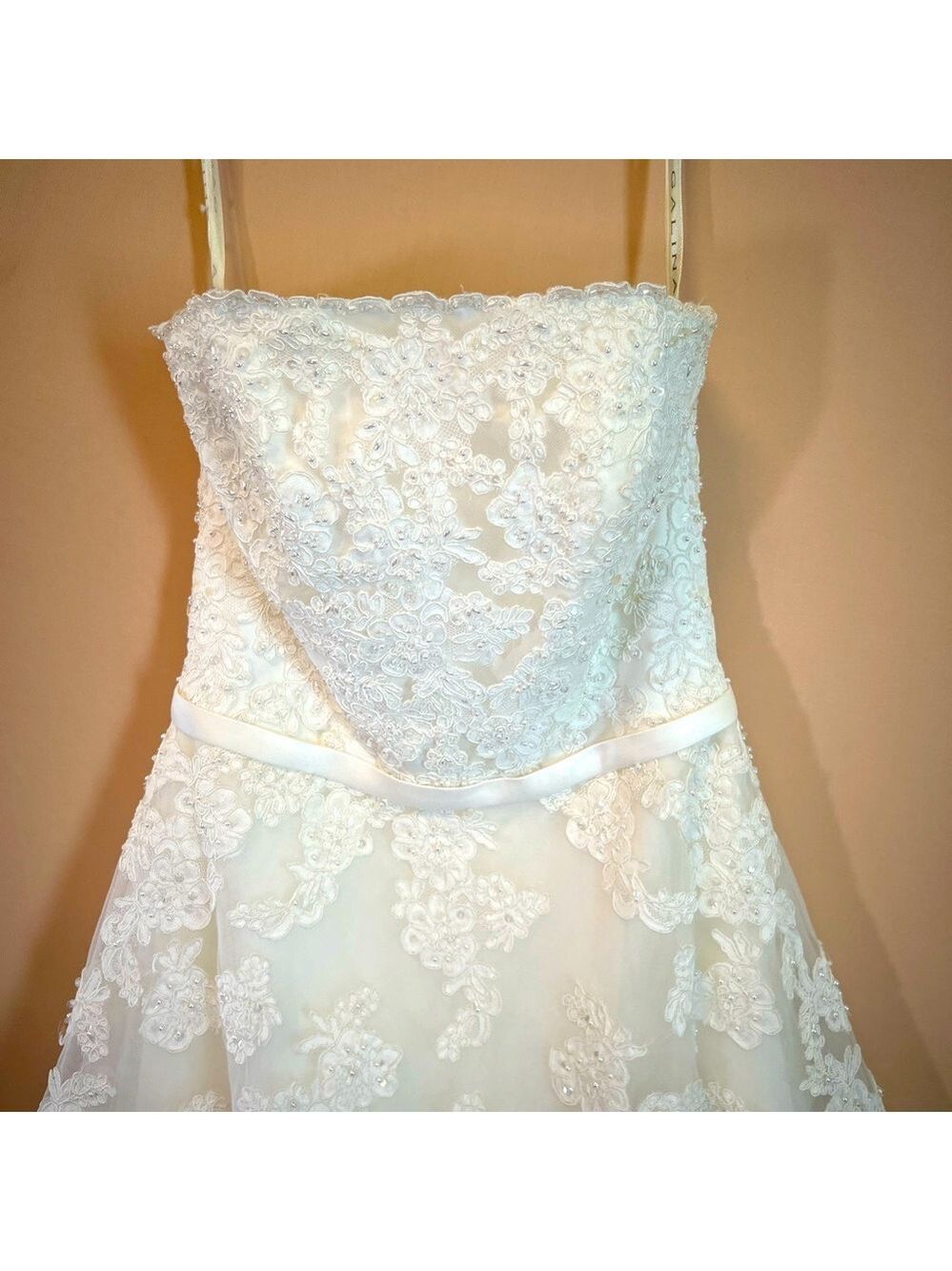 Galina Strapless Bridal or Quinceañera Gown- Midi Length - Picture 4 of 12